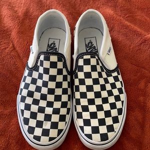 Slip on checkerboard vans